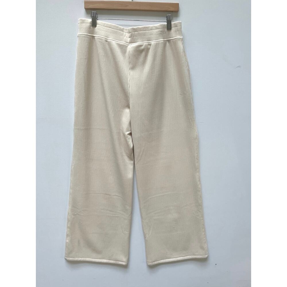 NWT MARINE LAYER Velour
Corduroy Flare Pants L Cream Ribbed Wide Leg High - Picture 6 of 12